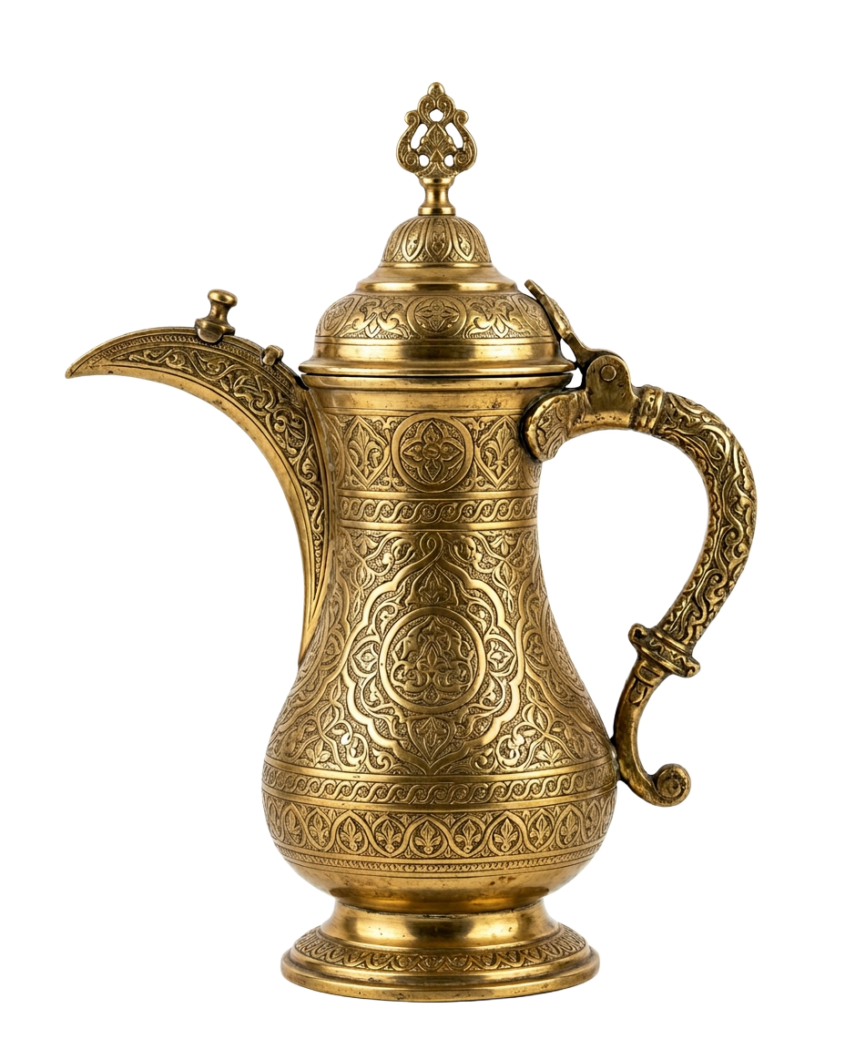 Engraved Brass Dallah